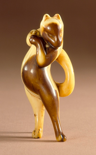 Illustration for article titled Spirit Foxes and Raunchy Demons in Japanese Netsuke Art
